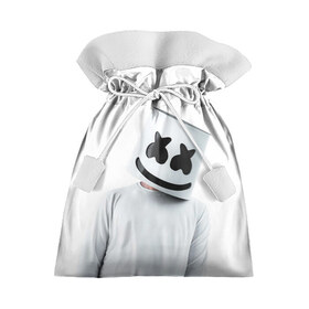 Подарочный 3D мешок с принтом White в Кировске, 100% полиэстер | Размер: 29*39 см | electronic music | marshmello | маршмеллоу | электронная музыка