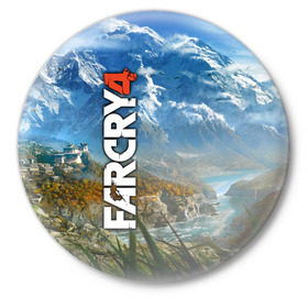 Значок с принтом Far Cry 4 в Кировске,  металл | круглая форма, металлическая застежка в виде булавки | action | far cry 4 | армия | гималаи | гирокоптер | мин | мир | открытый | франшиза | ховеркрафт | шутер