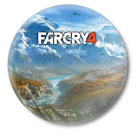 Значок с принтом Far Cry 4 в Кировске,  металл | круглая форма, металлическая застежка в виде булавки | action | far cry 4 | армия | гималаи | гирокоптер | мин | мир | открытый | франшиза | ховеркрафт | шутер
