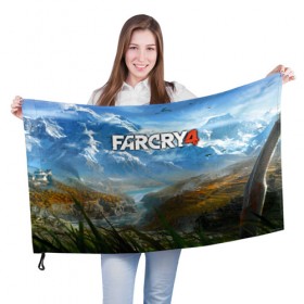 Флаг 3D с принтом Far Cry 4 в Кировске, 100% полиэстер | плотность ткани — 95 г/м2, размер — 67 х 109 см. Принт наносится с одной стороны | action | far cry 4 | армия | гималаи | гирокоптер | мин | мир | открытый | франшиза | ховеркрафт | шутер