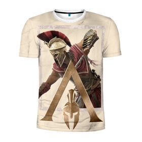 Мужская футболка 3D спортивная с принтом Odyssey в Кировске, 100% полиэстер с улучшенными характеристиками | приталенный силуэт, круглая горловина, широкие плечи, сужается к линии бедра | игры | спартанец