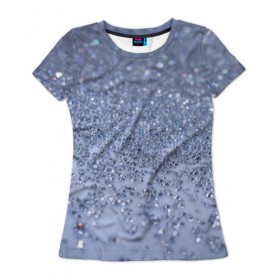 Женская футболка 3D с принтом Бриллианты в Кировске, 100% полиэфир ( синтетическое хлопкоподобное полотно) | прямой крой, круглый вырез горловины, длина до линии бедер | 