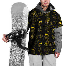Накидка на куртку 3D с принтом Барт и Гомер в Кировске, 100% полиэстер |  | duff | simpsons |  bart |  homer  | барт | гомер | дафф | доска | коллаж | пончик | рогатка | симпсоны | скейт | скейты