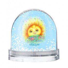 Водяной шар с принтом Солнечный город в Кировске, Пластик | Изображение внутри шара печатается на глянцевой фотобумаге с двух сторон | 