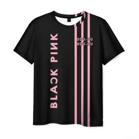 Мужская футболка 3D с принтом BlackPink в Кировске, 100% полиэфир | прямой крой, круглый вырез горловины, длина до линии бедер | Тематика изображения на принте: blackpink | ddu du ddu du | k pop | блекпинк | дду ду дду ду | дженни | джису | лисы | розэ