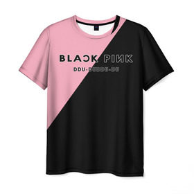 Мужская футболка 3D с принтом DDU-DU DDU-DU BlackPink в Кировске, 100% полиэфир | прямой крой, круглый вырез горловины, длина до линии бедер | blackpink | ddu du ddu du | k pop | блекпинк | дду ду дду ду | дженни | джису | лисы | розэ