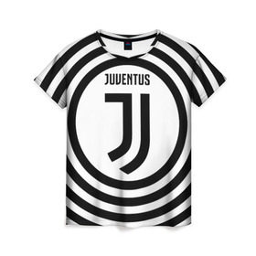 Женская футболка 3D с принтом Ювентус лого в Кировске, 100% полиэфир ( синтетическое хлопкоподобное полотно) | прямой крой, круглый вырез горловины, длина до линии бедер | juve | juventus | logo | ronaldo | италии | роналдо | юве | ювентус