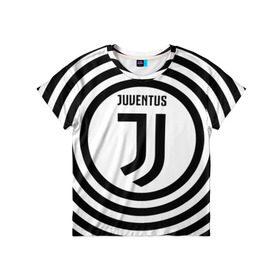 Детская футболка 3D с принтом Ювентус лого в Кировске, 100% гипоаллергенный полиэфир | прямой крой, круглый вырез горловины, длина до линии бедер, чуть спущенное плечо, ткань немного тянется | juve | juventus | logo | ronaldo | италии | роналдо | юве | ювентус