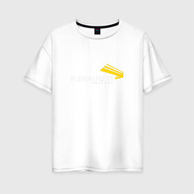Женская футболка хлопок Oversize с принтом renault в Кировске, 100% хлопок | свободный крой, круглый ворот, спущенный рукав, длина до линии бедер
 | f 1 | formula 1 | ф 1 | формула 1
