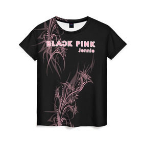 Женская футболка 3D с принтом BlackPink Jennie в Кировске, 100% полиэфир ( синтетическое хлопкоподобное полотно) | прямой крой, круглый вырез горловины, длина до линии бедер | blackpink | ddu du ddu du | k pop | блекпинк | дду ду дду ду | дженни | джису | лисы | розэ