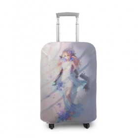 Чехол для чемодана 3D с принтом Violet Evergarden _7 в Кировске, 86% полиэфир, 14% спандекс | двустороннее нанесение принта, прорези для ручек и колес | violet evergarden | вайолет эвергарден