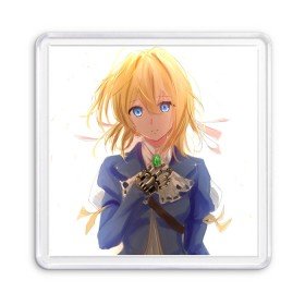 Магнит 55*55 с принтом Violet Evergarden 20 в Кировске, Пластик | Размер: 65*65 мм; Размер печати: 55*55 мм | 