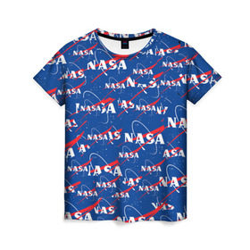 Женская футболка 3D с принтом NASA pop art в Кировске, 100% полиэфир ( синтетическое хлопкоподобное полотно) | прямой крой, круглый вырез горловины, длина до линии бедер | shuttle | space | аполлон | галактика | джемини | космонав | космос | наса | скайлэб | сша | шаттл nasa