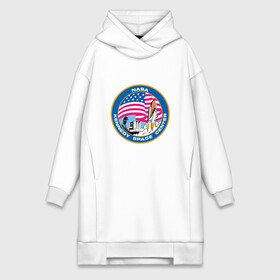 Платье-худи хлопок с принтом NASA Kennedy Space Center в Кировске,  |  | administration | aeronautics | brand | logo | nasa | national | oldschool | space | usa | исследование | космос | лого | наса | национальное | олдскул | сша | управление