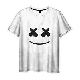 Мужская футболка 3D с принтом MARSHMELLO в Кировске, 100% полиэфир | прямой крой, круглый вырез горловины, длина до линии бедер | dj | marshmello | usa | америка | клубная музыка | маршмелло | музыка | музыкант