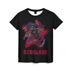 Женская футболка 3D с принтом Scarlxrd в Кировске, 100% полиэфир ( синтетическое хлопкоподобное полотно) | прямой крой, круглый вырез горловины, длина до линии бедер | scarlord | scarlxrd | scxrlord | лорд | рэппер | скар | скарлорд