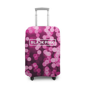 Чехол для чемодана 3D с принтом BlackPink в Кировске, 86% полиэфир, 14% спандекс | двустороннее нанесение принта, прорези для ручек и колес | black  pink | blackpink | flowers | jennie | jisoo | k pop | lalisa | sakura | группа | к поп | корейская группа | растения | розовый | сакура | цветы | черный
