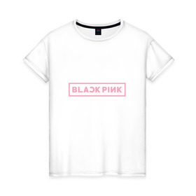 Женская футболка хлопок с принтом BlackPink 95 JISOO в Кировске, 100% хлопок | прямой крой, круглый вырез горловины, длина до линии бедер, слегка спущенное плечо | 97 jisoo | black  pink | blackpink | jennie | jisoo | k pop | lalisa | группа | к поп | корейская группа | розовый | черный