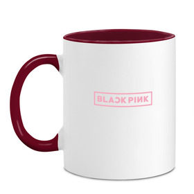 Кружка двухцветная с принтом BlackPink 95 JISOO в Кировске, керамика | объем — 330 мл, диаметр — 80 мм. Цветная ручка и кайма сверху, в некоторых цветах — вся внутренняя часть | 97 jisoo | black  pink | blackpink | jennie | jisoo | k pop | lalisa | группа | к поп | корейская группа | розовый | черный