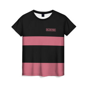 Женская футболка 3D с принтом BlackPink 96 JENNIE в Кировске, 100% полиэфир ( синтетическое хлопкоподобное полотно) | прямой крой, круглый вырез горловины, длина до линии бедер | 96 jennie | black  pink | blackpink | jennie | jisoo | k pop | lalisa | группа | к поп | корейская группа | розовый | черный
