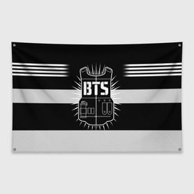 Флаг-баннер с принтом BTS ARMY 97 JUNG KOOK в Кировске, 100% полиэстер | размер 67 х 109 см, плотность ткани — 95 г/м2; по краям флага есть четыре люверса для крепления | bts | bts army | j hope | jimin | jin | jungkook | k pop | rap monster | rapmon | suga | v | бтс | группа | корея