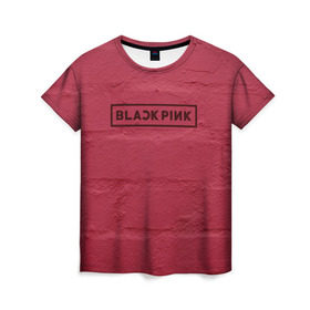 Женская футболка 3D с принтом BlackPink wall в Кировске, 100% полиэфир ( синтетическое хлопкоподобное полотно) | прямой крой, круглый вырез горловины, длина до линии бедер | Тематика изображения на принте: black  pink | blackpink | jennie | jisoo | k pop | lalisa | группа | к поп | корейская группа | розовый | черный