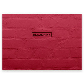 Поздравительная открытка с принтом BlackPink wall в Кировске, 100% бумага | плотность бумаги 280 г/м2, матовая, на обратной стороне линовка и место для марки
 | Тематика изображения на принте: black  pink | blackpink | jennie | jisoo | k pop | lalisa | группа | к поп | корейская группа | розовый | черный