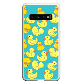 Чехол для Samsung Galaxy S10 с принтом Duck в Кировске, Силикон | Область печати: задняя сторона чехла, без боковых панелей | duck | duckling | утенок | утка