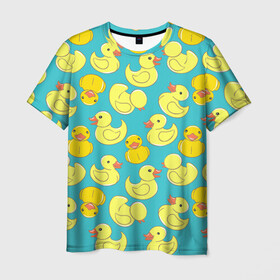 Мужская футболка 3D с принтом Duck в Кировске, 100% полиэфир | прямой крой, круглый вырез горловины, длина до линии бедер | duck | duckling | утенок | утка