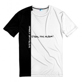 Мужская футболка 3D с принтом System of a Down в Кировске, 100% полиэфир | прямой крой, круглый вырез горловины, длина до линии бедер | 