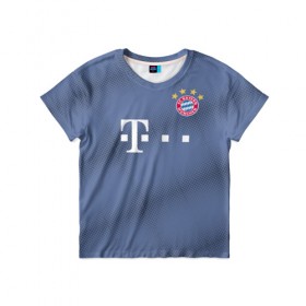 Детская футболка 3D с принтом Bayern alternative 18-19 в Кировске, 100% гипоаллергенный полиэфир | прямой крой, круглый вырез горловины, длина до линии бедер, чуть спущенное плечо, ткань немного тянется | 