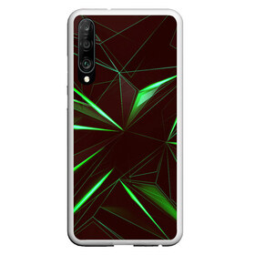 Чехол для Honor P30 с принтом STRIPES GREEN 3D в Кировске, Силикон | Область печати: задняя сторона чехла, без боковых панелей | Тематика изображения на принте: abstract | geometry | абстракция | геометрия | градиент | линии