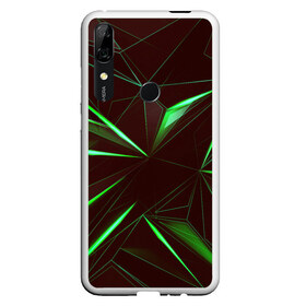 Чехол для Honor P Smart Z с принтом STRIPES GREEN 3D в Кировске, Силикон | Область печати: задняя сторона чехла, без боковых панелей | Тематика изображения на принте: abstract | geometry | абстракция | геометрия | градиент | линии