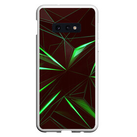 Чехол для Samsung S10E с принтом STRIPES GREEN 3D в Кировске, Силикон | Область печати: задняя сторона чехла, без боковых панелей | Тематика изображения на принте: abstract | geometry | абстракция | геометрия | градиент | линии