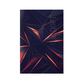 Обложка для паспорта матовая кожа с принтом STRIPES ORANGE 3D в Кировске, натуральная матовая кожа | размер 19,3 х 13,7 см; прозрачные пластиковые крепления | abstract | geometry | orange | абстракция | геометрия | градиент | линии | оранжевый