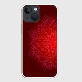 Чехол для iPhone 13 mini с принтом Красная мандала в Кировске,  |  | символ | узор | цветок