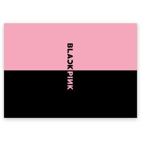 Поздравительная открытка с принтом BlackPink в Кировске, 100% бумага | плотность бумаги 280 г/м2, матовая, на обратной стороне линовка и место для марки
 | black  pink | blackpink | jennie | jisoo | k pop | lalisa | группа | к поп | корейская группа | розовый | черный