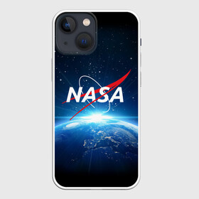 Чехол для iPhone 13 mini с принтом NASA в Кировске,  |  | galaxy | nasa | planet | star | астрономия | галактика | звезды | космос | надписи | наса | планета