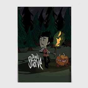 Постер с принтом DON`T STARVE в Кировске, 100% бумага
 | бумага, плотность 150 мг. Матовая, но за счет высокого коэффициента гладкости имеет небольшой блеск и дает на свету блики, но в отличии от глянцевой бумаги не покрыта лаком | action | adventure | dont starve | gamer | player | twitch | игра