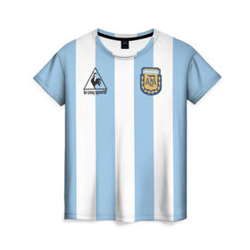 Женская футболка 3D с принтом Марадона Аргентина ретро в Кировске, 100% полиэфир ( синтетическое хлопкоподобное полотно) | прямой крой, круглый вырез горловины, длина до линии бедер | maradona | аргентина | марадона | ретро