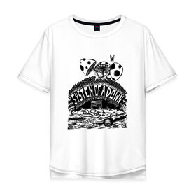Мужская футболка хлопок Oversize с принтом System of a Down в Кировске, 100% хлопок | свободный крой, круглый ворот, “спинка” длиннее передней части | 