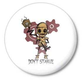 Значок с принтом Don`t starve в Кировске,  металл | круглая форма, металлическая застежка в виде булавки | Тематика изображения на принте: 
