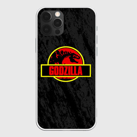 Чехол для iPhone 12 Pro с принтом JURASSIC GODZILLA | ГОДЗИЛЛА в Кировске, силикон | область печати: задняя сторона чехла, без боковых панелей | comic con | godzilla | gojira | logo | годзилла | знаки | иероглифы | лого | монстр | фильм | чудовище