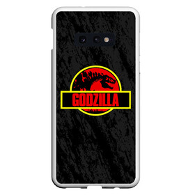 Чехол для Samsung S10E с принтом JURASSIC GODZILLA ГОДЗИЛЛА в Кировске, Силикон | Область печати: задняя сторона чехла, без боковых панелей | comic con | godzilla | gojira | logo | годзилла | знаки | иероглифы | лого | монстр | фильм | чудовище