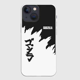 Чехол для iPhone 13 mini с принтом GODZILLA | ГОДЗИЛЛА в Кировске,  |  | comic con | godzilla | gojira | logo | годзилла | знаки | иероглифы | лого | монстр | фильм | чудовище