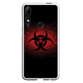 Чехол для Honor P Smart Z с принтом Biohazard в Кировске, Силикон | Область печати: задняя сторона чехла, без боковых панелей | biohazard | plague inc | биологическая опасность | знак