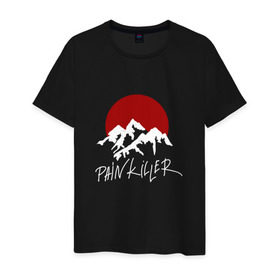 Мужская футболка хлопок с принтом Painkiller Mountain в Кировске, 100% хлопок | прямой крой, круглый вырез горловины, длина до линии бедер, слегка спущенное плечо. | jeembo | джангирян | джимбо