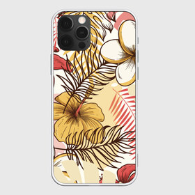 Чехол для iPhone 12 Pro Max с принтом Тропики в Кировске, Силикон |  | джунгли | паттерн | растения | цветы