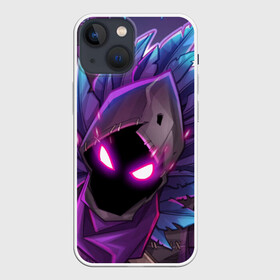 Чехол для iPhone 13 mini с принтом FORTNITE RAVEN | ФОРТНАЙТ ВОРОН в Кировске,  |  | Тематика изображения на принте: 2019 | cybersport | esport | fortnite | game | logo | игра | киберспорт | логотип | симулятор строительства | строительство | фиолетовый | фирменные цвета | фортнайт