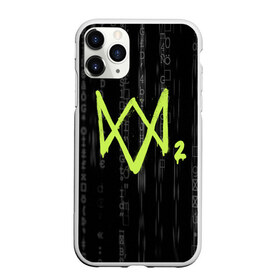 Чехол для iPhone 11 Pro Max матовый с принтом WATCH DOGS 2 в Кировске, Силикон |  | action | ct os | fox | gamer | hacker | player | watch dogs | watch dogs 2 | знак лиса | хакер